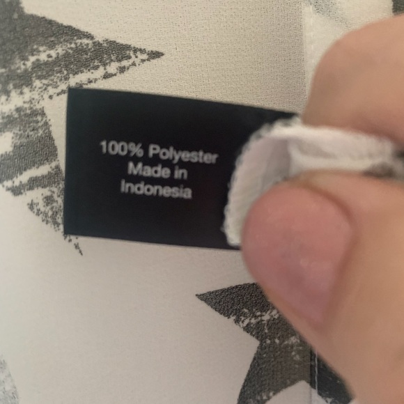 Lane Bryant Star Print Blouse Top NWT 22/24 Wear Open Over Outfit Fun Print - Picture 8 of 10